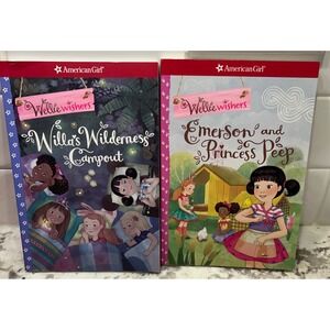 American Girl WellieWishers Willa's Wilderness Emerson Princess Peep Books‎ lot